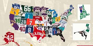 The nba map in the united states is quite interesting: State By State Map Of Most Popular Jerseys Has Bewildering Results The Daily Dot