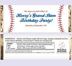 Baseball Theme Candy Bar Wrapper