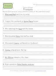 use pronouns in sentences 2nd grade pronoun worksheet 3 all kids network