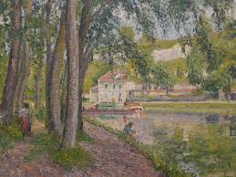 Pissarro Camille 1902 Moret Le Canal Du Loing Chemin De Halage A St Mammes Orsay Detail 02 Tags Art Details D Impressionnisme Peintures Francaises Et Tag Art