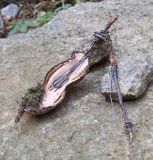 Miniature Fairy Garden Walnut Guitar Peanut Violin By Cawsome Fairy Garden Kit Fairy Garden Miniature Fairy Gardens