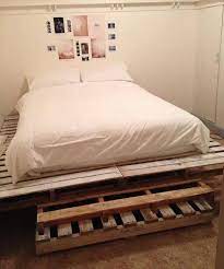 Diy bed platform with ikea expedit. King Size Pallet Bed