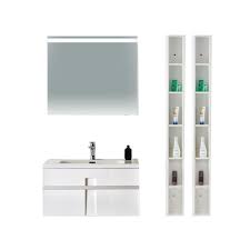 Modern makeup vanities should accommodate. 24 Modern Single Bathroom Vanity Set Mino Glossy White Hintex Home Interior Exterior Building Materials
