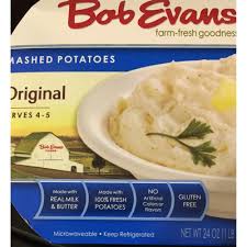 Calories In Mashed Potatoes Original From Bob Evans