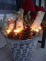Birch Logs For Fireplace Display Birch Logs Greens Pinecones And White Lights Classic Would Be Awesome With A Non Working F Front Porch Christmas Decor Christmas Decor Diy Christmas Porch