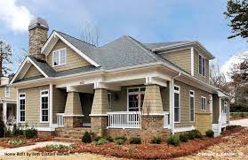 The eclectic craftsman style of the home shows the beautiful use of stone, wood, copper, brick and leaded glass. Design Elements Of Craftsman Style House Plans Don Gardner