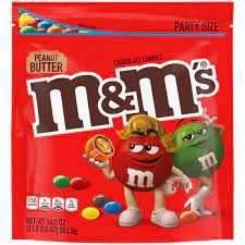 Amazon.com : M&M's Peanut Butter Chocolate Candy, Super Bowl Party Size, 34  oz Bag : Everything Else