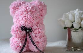 'touch of spring' silk forever flowers. Rose Bear Light Pink Preserved Floral Arrangements Silk Flowers