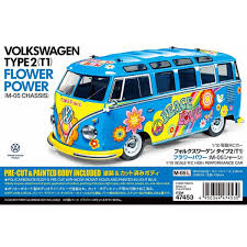 Sammlung von marie hoffmann • zuletzt aktualisiert: Tamiya 47453 Vw Bus T1 Samba Flowerpower Pre Painted M 05 Kit