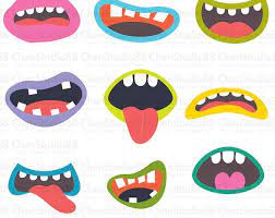 Monster Mouths Vector Digital Clipart Instant Download Eps And Png Files Included Digital Clip Art Monster Mouth Clip Art