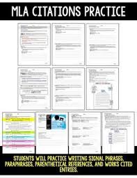 Mla Format Teach Your Students How To Cite Their Sources Includes Practice Exercises For Writing S Teaching Writing Writing Instruction Middle School Writing