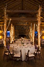 Lodge Wedding White Lights Tree Decor Rustic Elegance Indoor Reception Brinton Studios Boda De Invierno Boda Invierno Decoracion De La Boda
