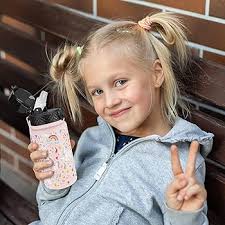 Amazon.com: GOPPUS Botella de agua para niños (tapa con pajilla)