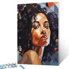 Black Women DIY Paint by Numbers for Adults African American Woman DIY Oil  Painting Acrylic Paint Art Graffiti Women Painting Kit Canvas with Acrylic  Paints Afro Girl Art 16x20 Inch（without Frame ） : Clothing, Shoes & Jewelry 