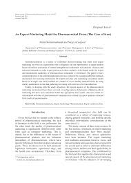 Iran electrical equipment & supplies203. Pdf An Export Marketing Model For Pharmaceutical Firms The Case Of Iran
