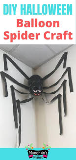 Check spelling or type a new query. Diy Halloween Balloon Spider Craft Munchkins Planet