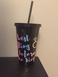 last fling before the ring acrylic tumbler available in clear and black acrylic cups with plastic straw choose your acrylic tumblers acrylic cups small gifts pinterest