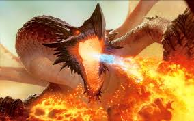 Red dragon in rocky cave. Dragons Breathing Fire Description The Wallpaper Above Is Fire Breathing Dragon Wallpaper In Fantasy Dragon Fire Breathing Dragon Fire Dragon
