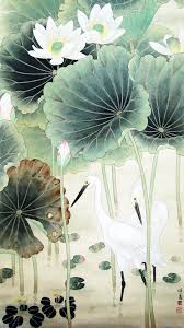 川端玉章 荷花水禽図 壁紙ギャラリー kagirohi 蓮の絵 植物イラスト 鳥の水彩画