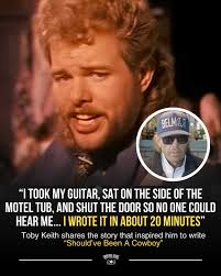 It only took Toby Keith 20 minutes to write this timeless classic 😱 Read  the full story of how "Should've Been a Cowboy" was created:  https://go.countryrebel.com/3TPor5F