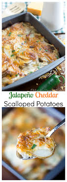 Jalapeno Cheddar Scalloped Potatoes Mariah S Pleasing Plates Recipe Cheddar Scalloped Potatoes Scalloped Potatoes Jalapeno Cheddar
