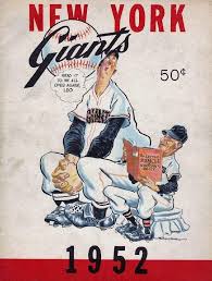 1952 NEW YORK GIANTS print - (San Francisco Giants) Vintage Baseball  Poster. Retro Baseball Poster, Classic Baseball Art