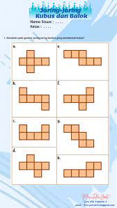 Sementara itu untuk cara pemotongannya sendiri sama saja antara keduanya, jika dimulai dari sisi yang berbeda maka akan. Jaring Jaring Kubus Dan Balok Geometri Worksheet