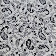 Black And White Paisley Print Fabric Pin On Design Inspiration