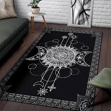 Wicca Triple Moon Area Rug Carpet Spiracustom In 2020 Rugs On Carpet Area Room Rugs Area Rug Dining Room