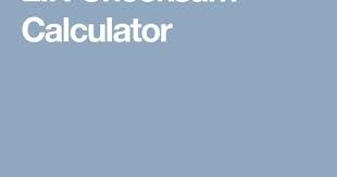Lin Checksum Calculator