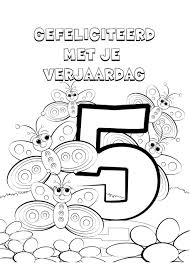 Kleuren Nu Verjaardag 5 Jaar Kleurplaten
