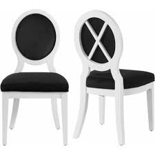 White Glossy Wood Black Velvet Fabric Dining Chairs Set Of 2 Dining Chairs Leather Dining Room Chairs Fabric Dining Chairs