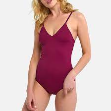 Maillot de bain mona 7855 petrole. Maillot De Bain 1 Piece Fines Bretelles La Redoute Collections Bordeaux La Redoute