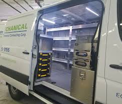 Check Out Our Van Storage Drawers And Accessories For Cargo Work Vans Advantage Outfitters Offers Drawers Bins And Van Storage Van Shelving Van Organization
