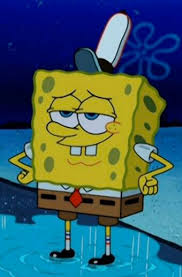 Spongebob accidentally hits himself in the face with the cap from his toothpaste and gives himself a black eye. Blackened Sponge Encyclopedia Spongebobia Fandom