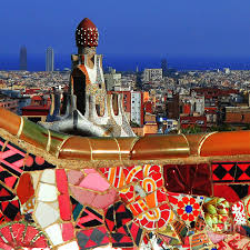 Located in barcelona in the catalonia region, parc guell features a balcony. Park Guell Barcelona Tile Mosaic Photograph By Mona Edulesco
