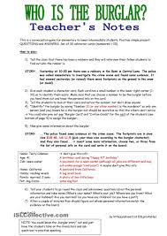 Who Is The Burglar 30 Conversation Cards Roleplay Class And Group Speaking Conversation Cards Esl Lessons Speaking Games