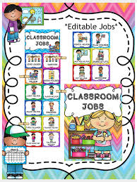 Classroom Jobs Clip Chart Classroom Jobs Preschool Job