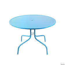 Retro oval dining table white and chrome. Northlight 39 25 Inch Outdoor Retro Metal Tulip Dining Table Turquoise Blue