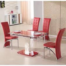 Fashionable And Trendy Picasso Red Gloss Diningtable With Four Raveena Chairs Is An Excellent Furniture Luxury For An In 2020 Dining Table Chairs Dining Chairs Chair