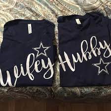 Wifey Cowboys Texans Hubby Dallas Cowboys Women Dallas Cowboys Shirts Dallas Cowboys Outfits