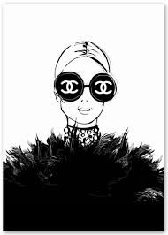 Black And White Illustration Png Coco Chanel Black And White Illustration Art Print Chanel Art Art Chanel Art Print