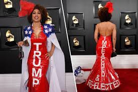 Demi lovato took the stage at the 62nd grammy awards on sunday, for the first time since her accidental overdose in july 2018. Grammy Awards See Pro Trump Supporters Make Political Fashion Statements On The Red Carpet London Evening Standard Evening Standard