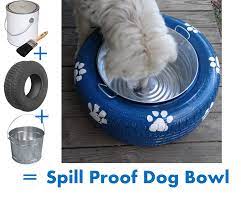 Spill Proof Dog Bowl Recycled Tire Diy Oldtiresturnnew Rural Mom Dog Bowls Tyres Recycle Dog Water Bowls