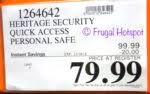 Master lock home security safes. Costco Sale Heritage Security Quick Access Personal Safe 49 99