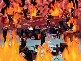 Spongebob fire template also called: Seventeen Meme On Twitter Spongebob Brain Chaos Scene Who Are You Clap Im You But Seventeen