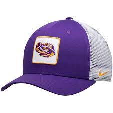 Lsu Tigers Nike Classic 99 Alternate Logo Trucker Adjustable Snapback Hat Purple Nike Classic Snapback Hats Lsu Tigers
