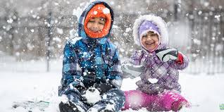 Father playing with children, with a snowman and winter birds. Tips To Take Care Of Your Little Ones And Help Them Stay Healthy This Winter Tree House Academy
