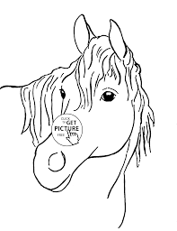 Horse Face Animal Coloring Page For Kids Animal Coloring Pages Printables Free Wuppsy Com Horse Coloring Pages Horse Coloring Animal Coloring Pages
