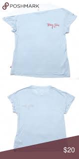 Tommy Jeans Blue T Shirt Tommy Jeans Tommy Hilfiger Light Blue Soft T Shirt Tommy Hilfiger Tops Tees Short Sleeve Tommy Jeans Clothes Design Blue Tshirt